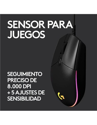 RATON LOGITECH G203 LIGHTSYNC RGB USB BLACK