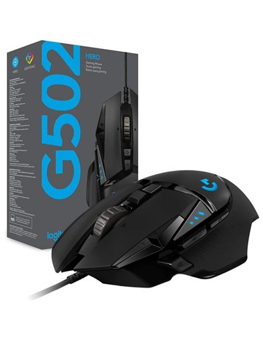 RATON LOGITECH G502 HERO OPTICO USB GAMING BLACK