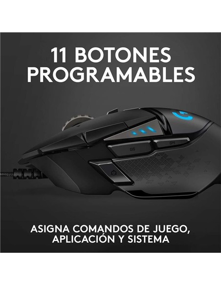 RATON LOGITECH G502 HERO OPTICO USB GAMING BLACK