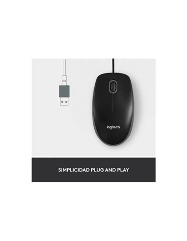 RATON LOGITECH M100 USB 1000DPI BLACK