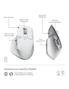 RATON LOGITECH MX MASTER 3S WIRELESS 8000DPI 7 BOT 2