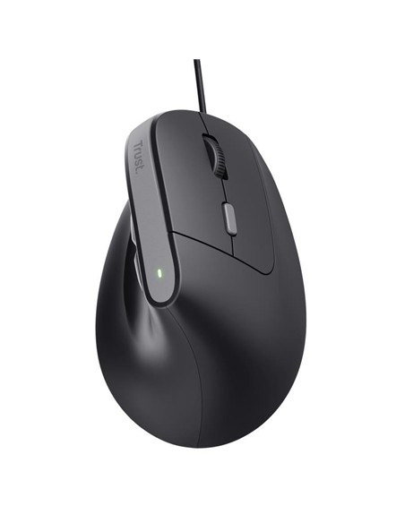 RATON TRUST BAYO II ERGONOMICO 2400 DPI USB BLACK