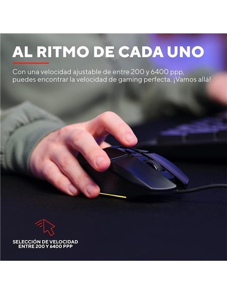 RATON TRUST GAMING GXT 109 FELOX RGB USB 6400DPI 6