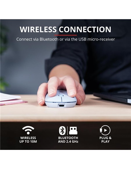 RATON TRUST PUCK RECARGABLE WIRELESS BLUETOOTH BLU