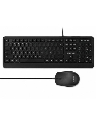 TECLADO + RATON ENTERPRISE PRO KM102 ISLE USB BLAC