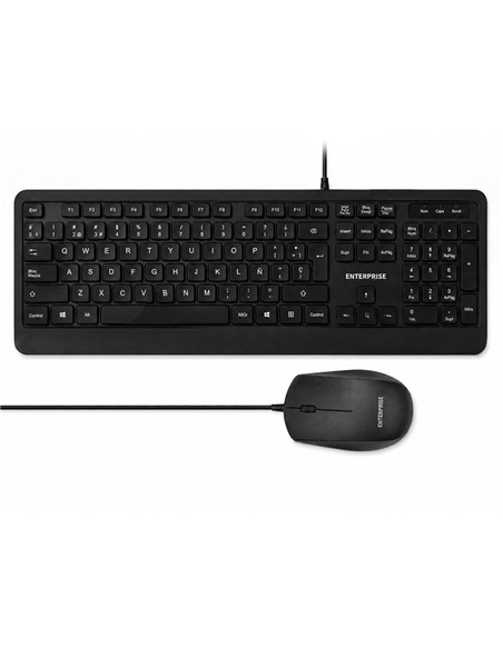TECLADO + RATON ENTERPRISE PRO KM102 ISLE USB BLAC