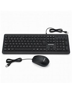 TECLADO + RATON ENTERPRISE PRO KM102 ISLE USB BLAC 2