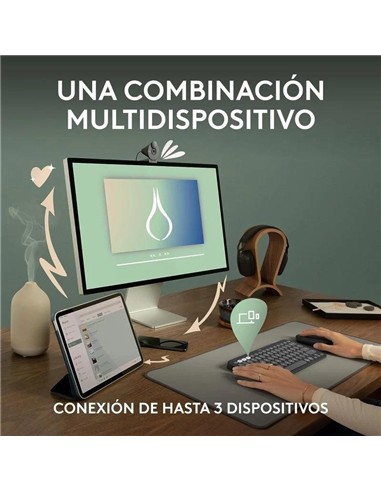 TECLADO + RATON LOGITECH PEBBLE 2 WIRELESS BLACK