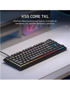 TECLADO GAMING CORSAIR K55 TKL USB ICUE RGB BLACK 2
