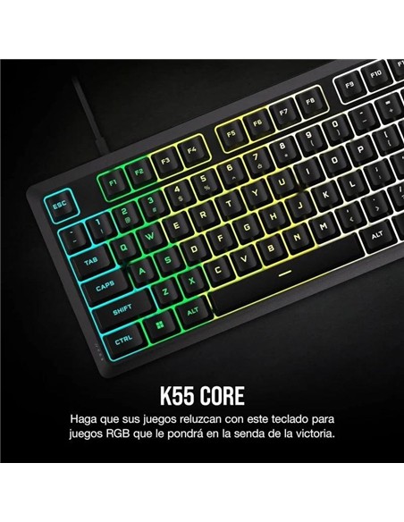 TECLADO GAMING CORSAIR K55 USB ICUE BLACK
