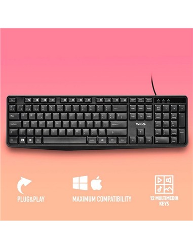 TECLADO NGS FUNKY V4 USB MULTIMEDIA BLACK