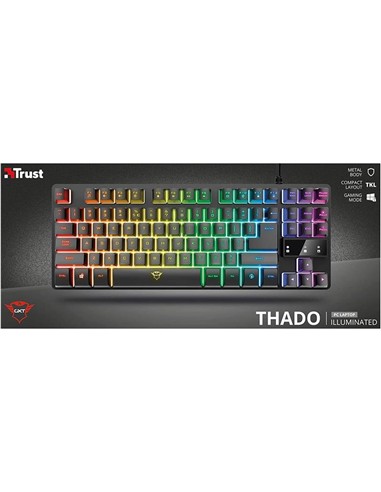 TECLADO TRUST GAMING GXT 833 METALICO USB RGB