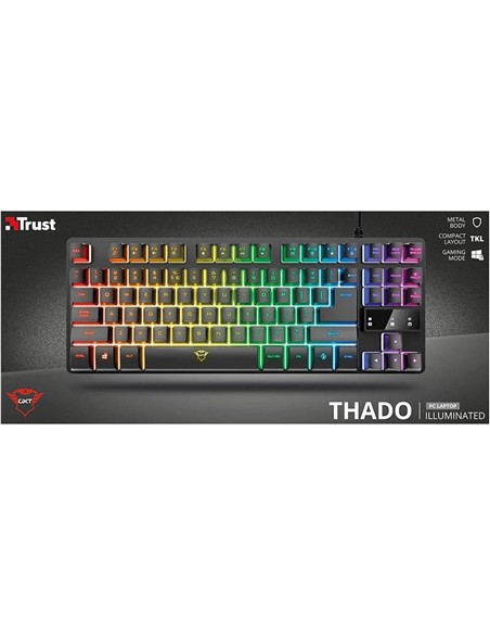 TECLADO TRUST GAMING GXT 833 METALICO USB RGB