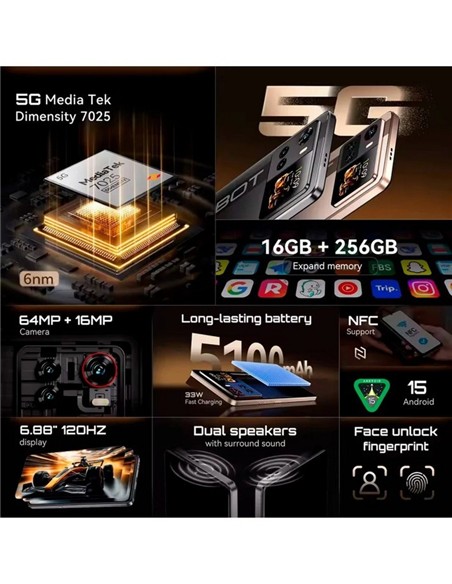 SMARTPHONE CUBOT X100 6.88 8GB/256GB/64MPX/5G/NFC