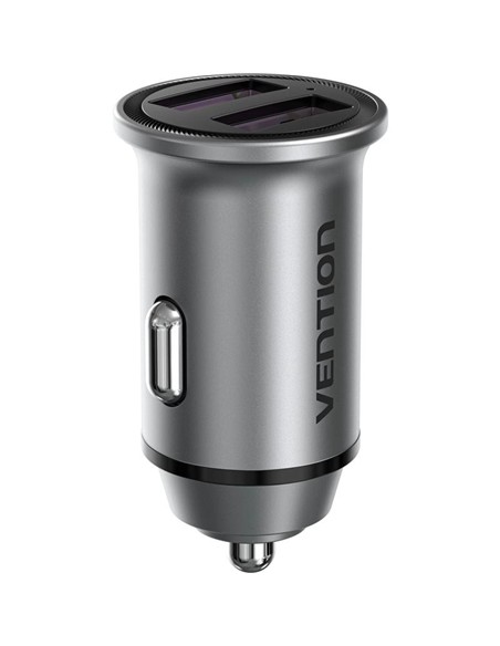 CARGADOR COCHE SMARTPHONE VENTION 30W 2XUSB-A SILV