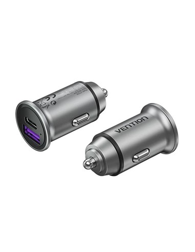 CARGADOR COCHE SMARTPHONE VENTION 30W USB-A USB-C