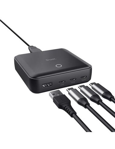 CARGADOR SOBREMESA TRUST MAXO USB 100W 4 PUERTOS