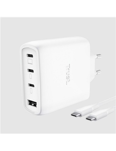 CARGADOR TRUST MAXO 3XUSB-C 1XUSB-A 65W + CABLE US