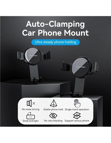 SOPORTE VENTION COCHE PARA SMARTPHONE 4.7-7.2 CLIP