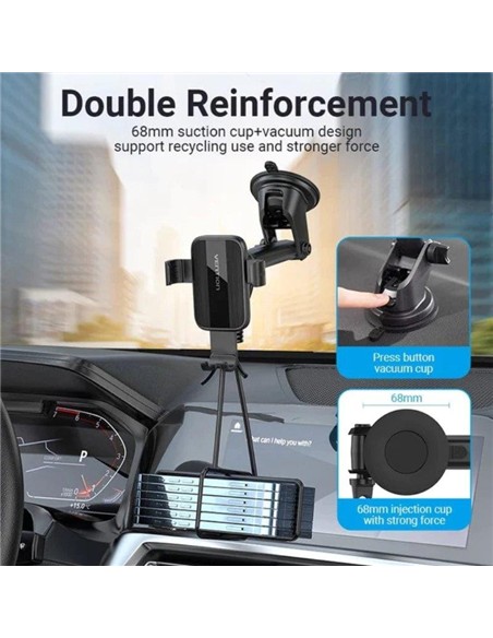 SOPORTE VENTION KCOB0 COCHE PARA SMARTPHONE 4.7-7.