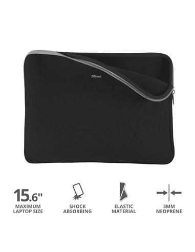 FUNDA PROTECTORA TRUST SLEEVE 15.6 TRUST BLACK