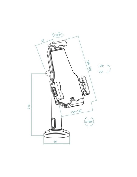 SOPORTE SOBREMESA TOOQ ANTIRROBO AJUSTABLE PARA TA