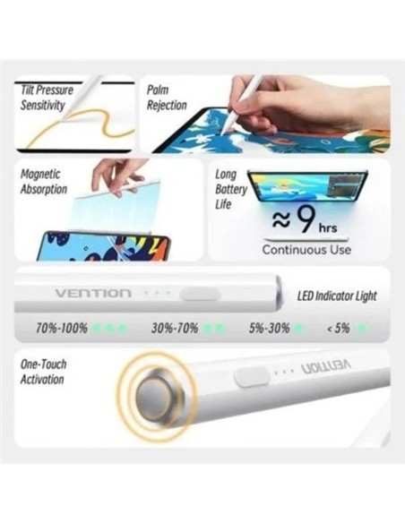 STYLUS PEN VENTION APPLE ALUMINIO WHITE