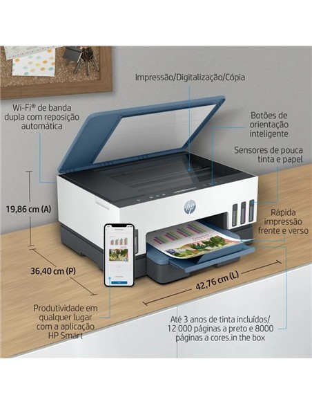 IMPRESORA HP SMART TANK MULTIFUNCION 7006 COLOR WI