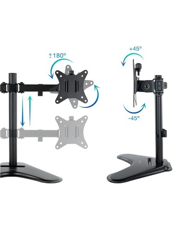 SOPORTE DE MESA MONITOR 2 TOOQ REG.ALTURA GIR. INC