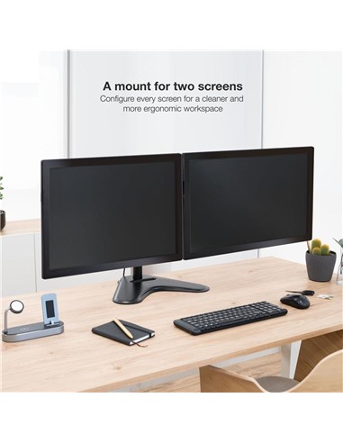 SOPORTE DE MESA MONITOR 2 TOOQ REG.ALTURA GIR. INC