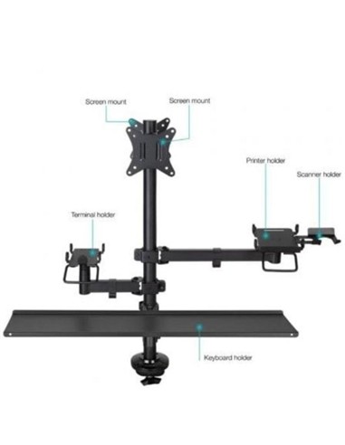 SOPORTE DE MESA TOOQ MONITOR + IMPRESORA + TERMINA