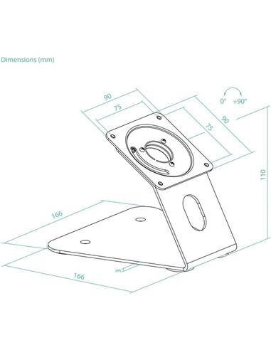 SOPORTE DE MESA TOOQ TQATWM3401-B PARA MARCO ANTIR