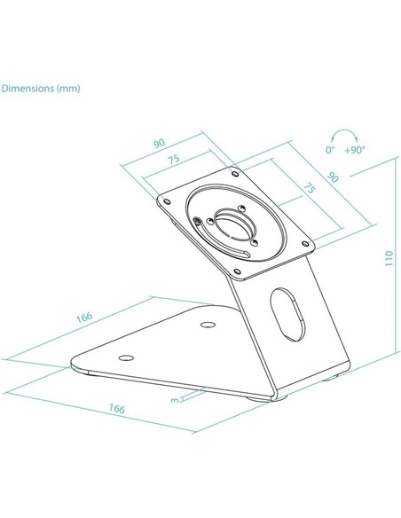 SOPORTE DE MESA TOOQ TQATWM3401-B PARA MARCO ANTIR