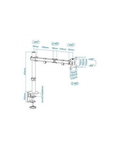 SOPORTE DE MESA TV MONITOR TOOQ DB1032TN-B 13-32 1
