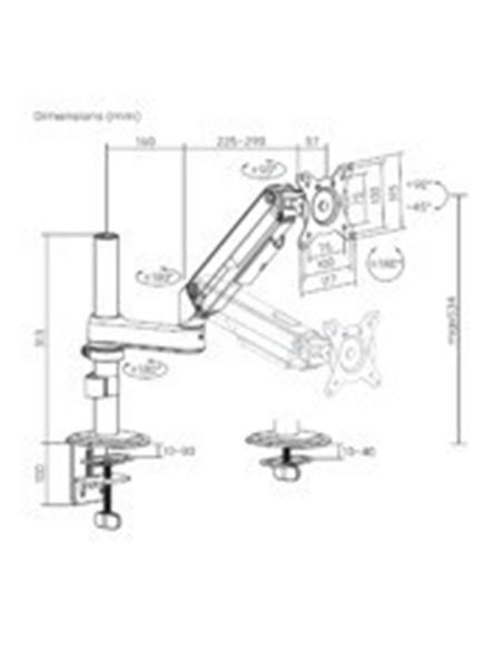 SOPORTE DE MESA TV/MONITOR AISENS 17 - 32 1 BRAZO