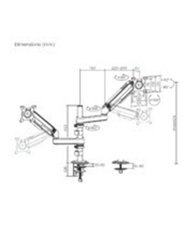 SOPORTE DE MESA TV/MONITOR AISENS 17 - 32 2 BRAZOS