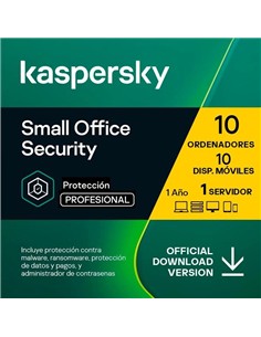 ANTIVIRUS KASPERSKY SMALL OF. SEC. 1L SERVER + 10L