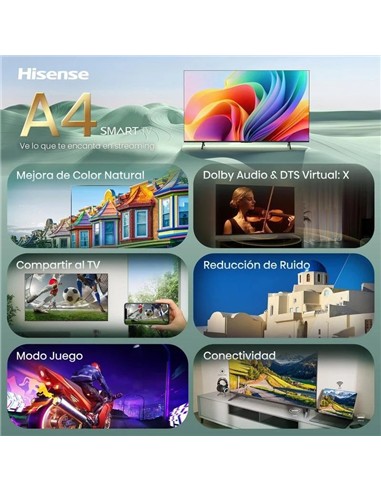 TELEVISOR HISENSE 40 QLED FHD USB SMART TV ANDROID