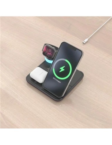 BASE CARGADOR AISENS SMARTPHONE/APPLE WATCH/AURICU