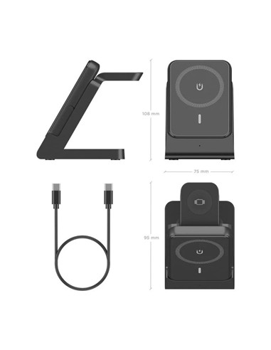 BASE CARGADOR AISENS SMARTPHONE/APPLE WATCH/AURICU