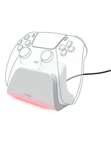 BASE DE CARGA TRUST GXT 255W PARA MANDO PS5 RGB WH